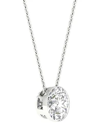 Diamond Solitaire 18" Pendant Necklace (1/2 ct. t.w.) in 14k White Gold