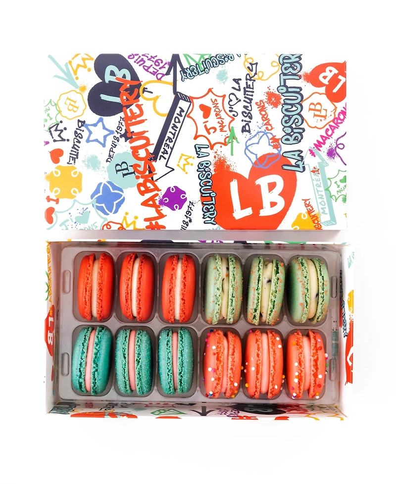 La Biscuitery The Graffiti Edition Box of 12 Macarons