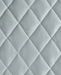 Laura Ashley Solid Velvet Diamond Stitch 4 Piece Quilt Set, King