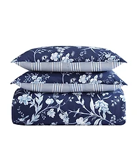 Laura Ashley Branch Toile Cotton Reversible 7 Piece Duvet Cover Set, King