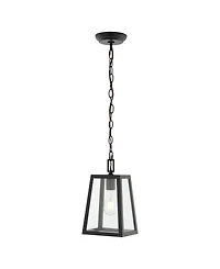 Glendale 6.75" 1-Light Farmhouse Industrial Iron, Glass Outdoor Led Pendant