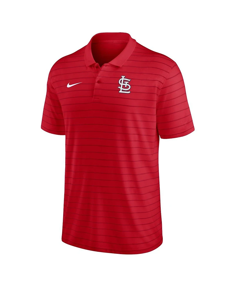 Men's Nike St. Louis Cardinals Authentic Collection Victory Striped Performance Polo Shirt