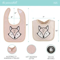 The Peanutshell Baby Girls Unisex Terry Bibs, 18 Pack for Feeding, Teething, or Drooling, Neutrals and Holiday Theme