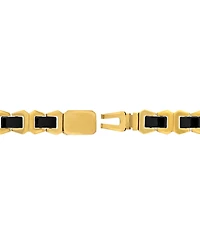 Bulova Men's Icon Black Ceramic Bracelet in Gold Ion-Plated Stainless Steel