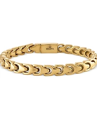 Bulova Men's Link Bracelet Gold-Plated Stainless Steel