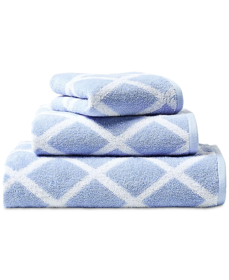 Lauren Ralph Sanders Diamond Cotton Bath Towel, 30" x 56"