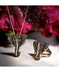 Le Vian Diamond (2 ct. t.w.) & Passion Ruby Accent Elephant Ring 14k Gold