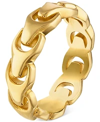 Bulova Men's Link Ring 14k Gold-Plated Sterling Silver