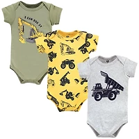 Hudson Baby Soft Cotton All-in-One Outfits ‚Ai Set of 3