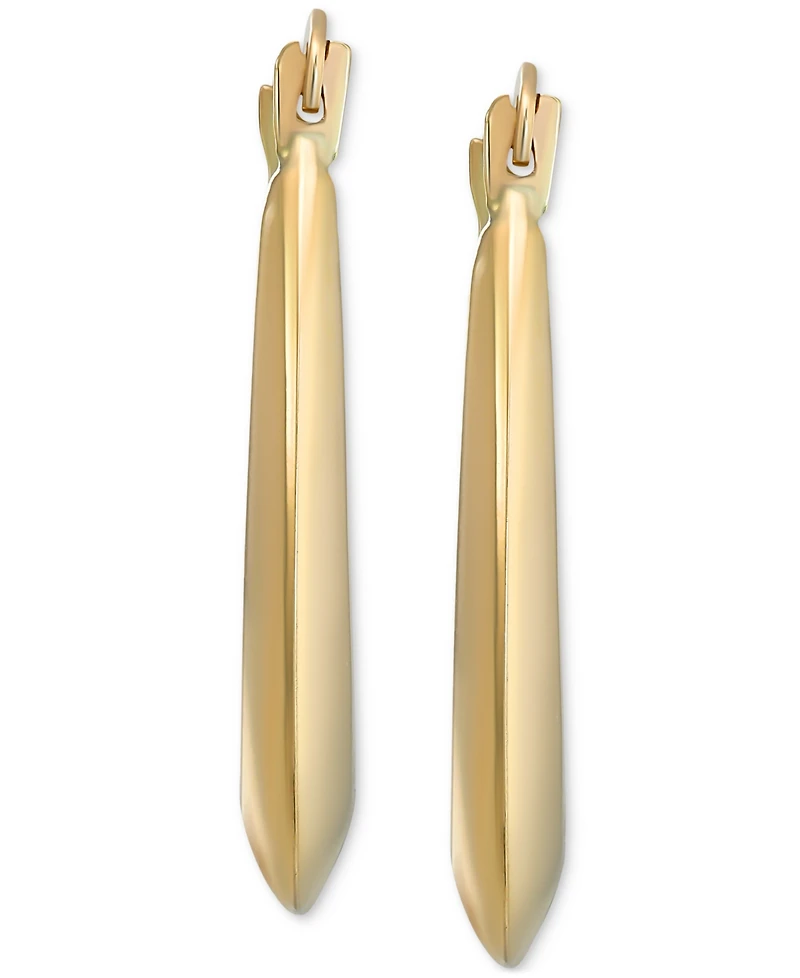 Oval Tapered Small Hoop Earrings in 10k Gold