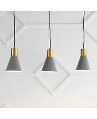 Apollo 33.5" 3-Light Mid-Century Modern Iron Adjustable Linear Led Pendant
