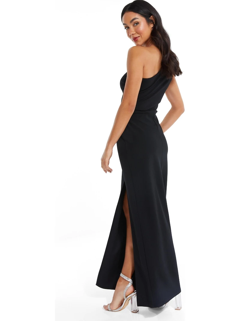 Quiz Women's One-Shoulder Bow Detail Maxi Dress