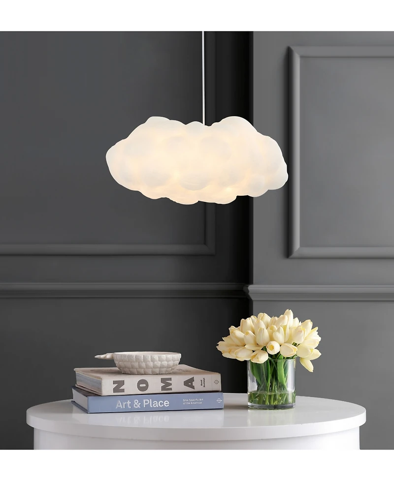 Zephyr 23" 2-Light Modern Contemporary Silk Led Cloud Pendant