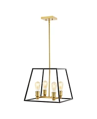 Lloyd 15" 4-Light Farmhouse Industrial Iron Led Pendant