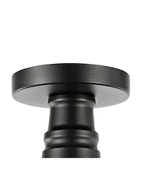 Camila 14" 1-Light Classic Industrial Indoor, Outdoor Iron Led Semi Flush Mount