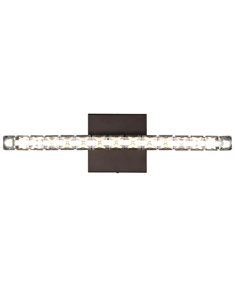 Alyson 18" 1-Light Bohemian Industrial Iron, Acrylic Integrated Led Vanity Light