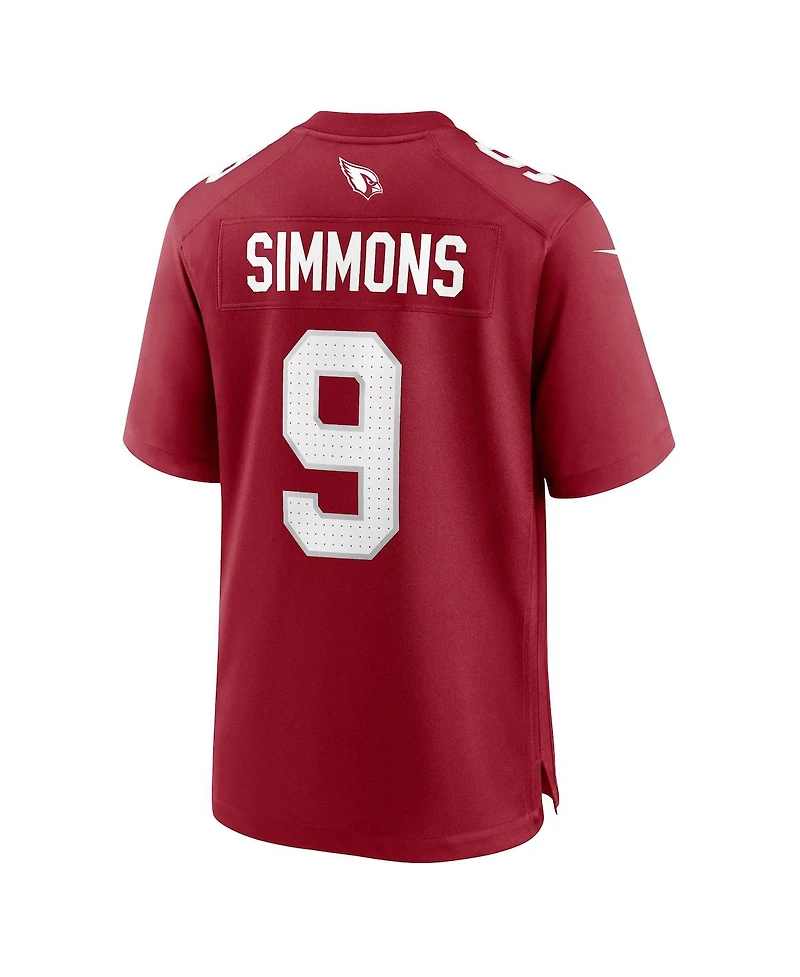 Men's Nike Isaiah Simmons Cardinal Arizona Cardinals Game Player Jersey
