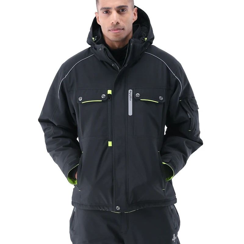 RefrigiWear Big & Tall Extreme Hooded Jacket Heavy-Duty Winter Coat, Insulated Cold-Weather Outerwear