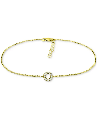 Giani Bernini Cubic Zirconia Circle Ankle Bracelet, Created for Macy's