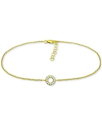 Giani Bernini Cubic Zirconia Circle Ankle Bracelet, Created for Macy's