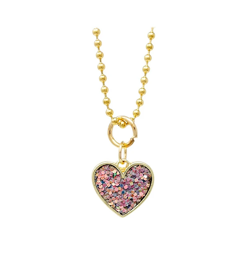 Zomi Gems Girls Sparkle Heart Necklace
