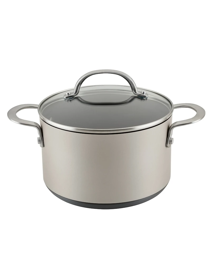 Anolon Achieve Hard Anodized Nonstick 4 Quart Saucepot with Lid