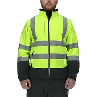 RefrigiWear Big & Tall Hi Vis Softshell Jacket - High Visibility, Warm, Flexible Workwear