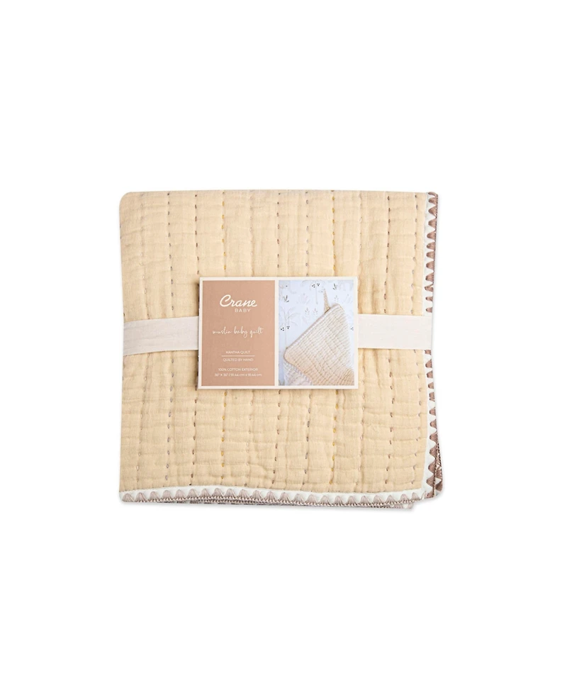 Crane Baby Baby Boys or Baby Girls Kendi Quilted Blanket