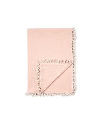 Crane Baby Baby Girls 6 Layer Muslin Tassel Blanket