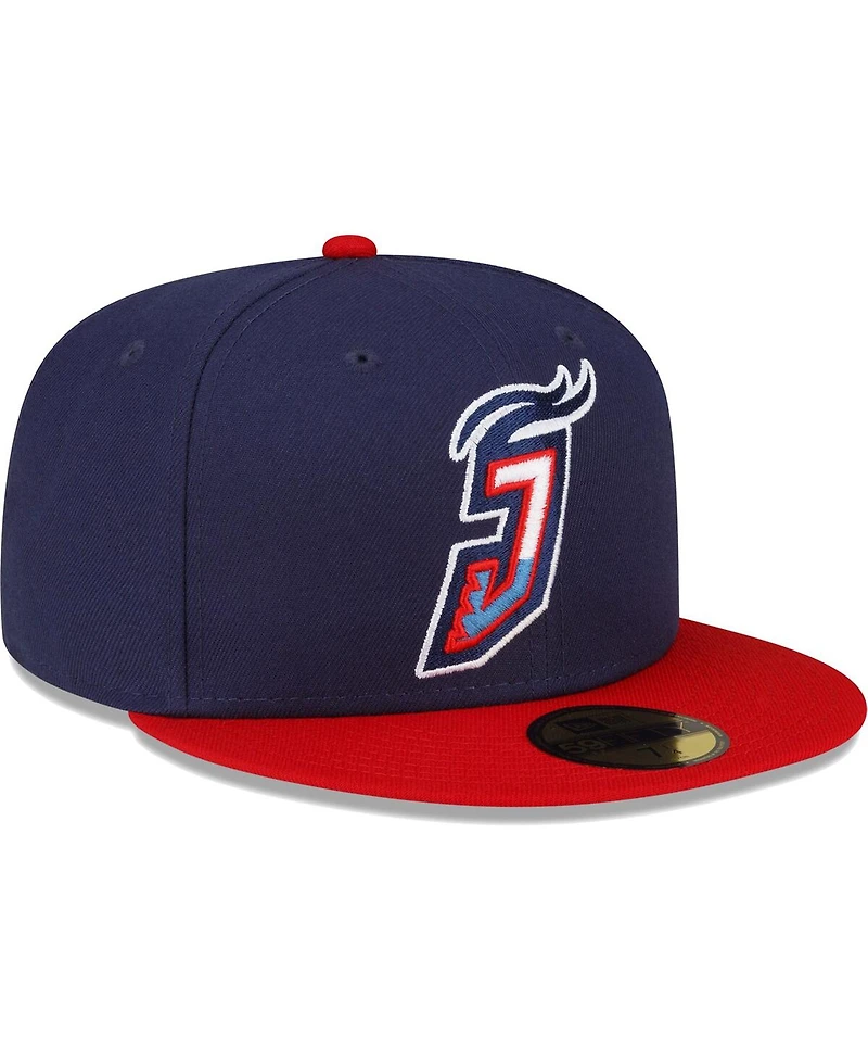 Men's New Era Navy Jacksonville Jumbo Shrimp Authentic Collection Alternate Logo 59FIFTY Fitted Hat
