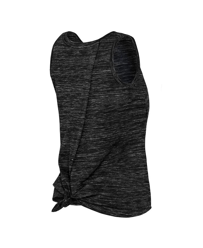 Women's New Era Black Las Vegas Raiders Space Dye Tie-Back Tank Top