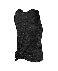 Women's New Era Black Las Vegas Raiders Space Dye Tie-Back Tank Top