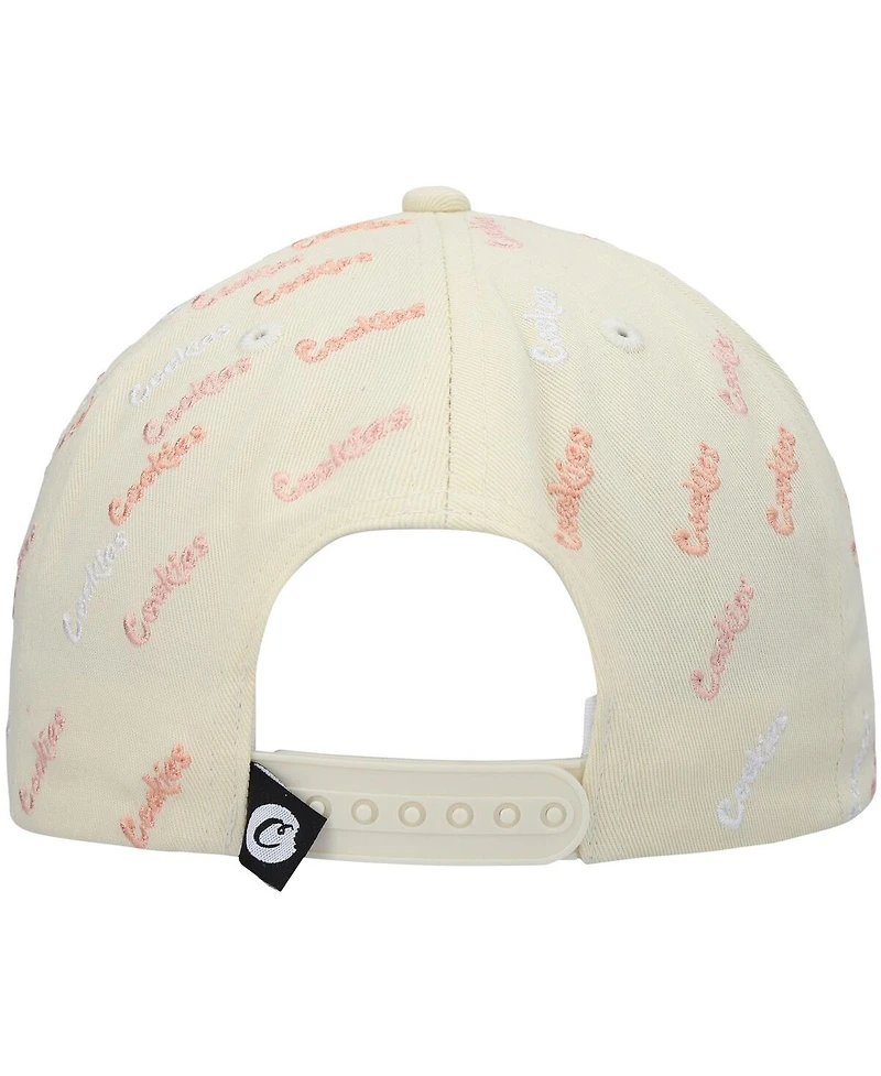 Men's Cookies Cream Triple Beam Allover Print Snapback Hat
