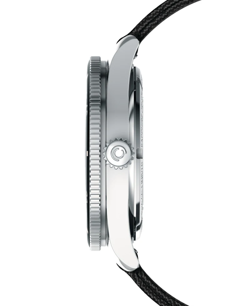 Certina Unisex Swiss Automatic Ds Podium Diamond (1/20 ct. t.w.) Black Synthetic Strap Watch 39mm