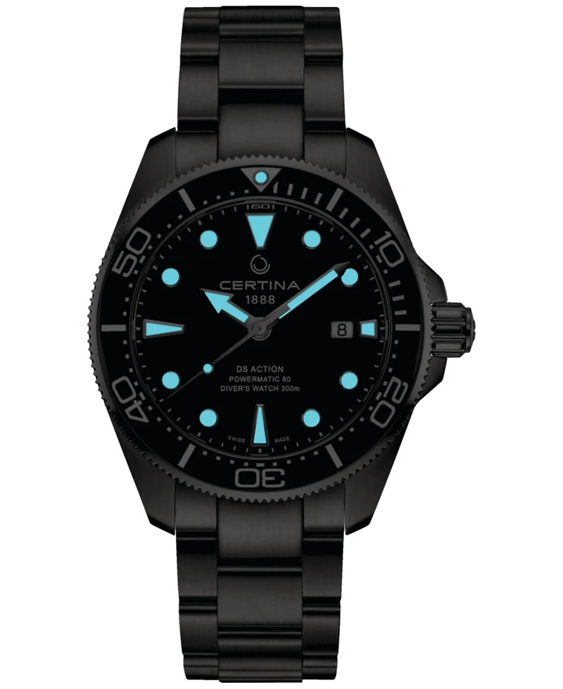 Certina Men's Swiss Autometic Ds Action Diver Stainless Steel Bracelet Watch 43mm