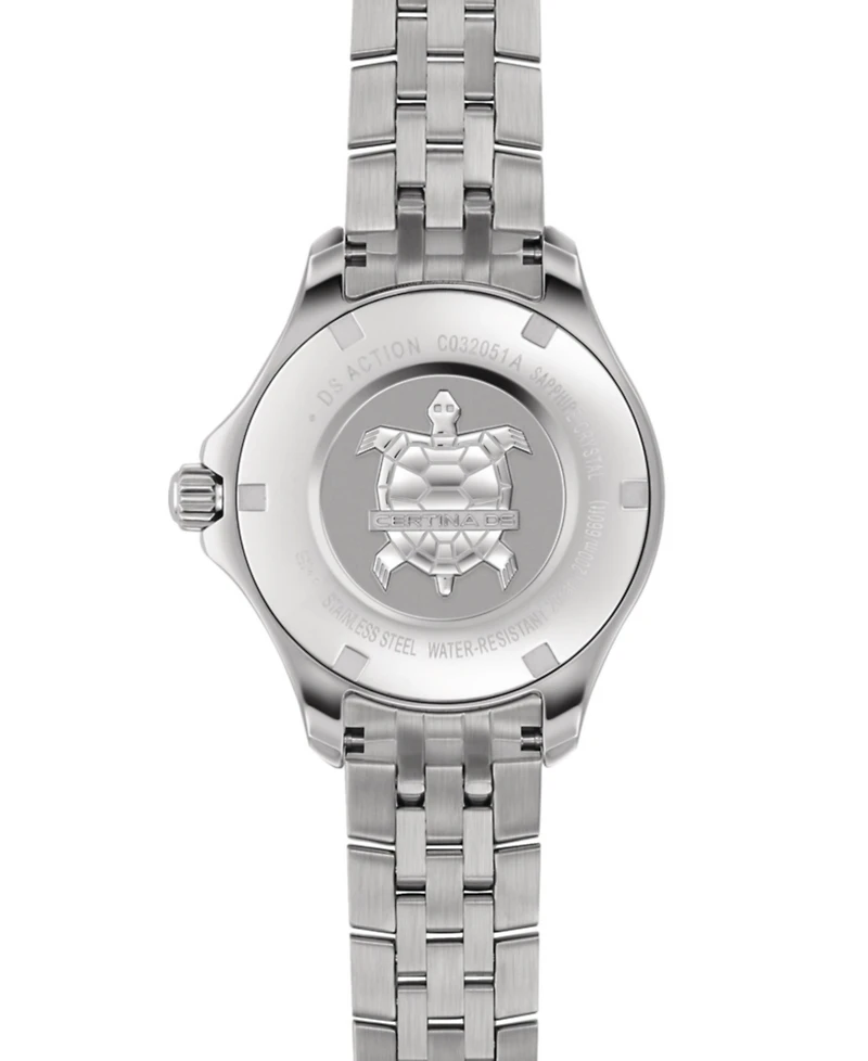 Certina Women's Swiss Ds Action Diamond Accent Stainless Steel Bracelet Watch 34mm