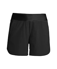 Lands' End Women's Curvy Fit 5" Quick Dry Board Shorts Swim with Panty