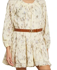 Sam Edelman Women's Slim Double-e Plaque Buckle Belt