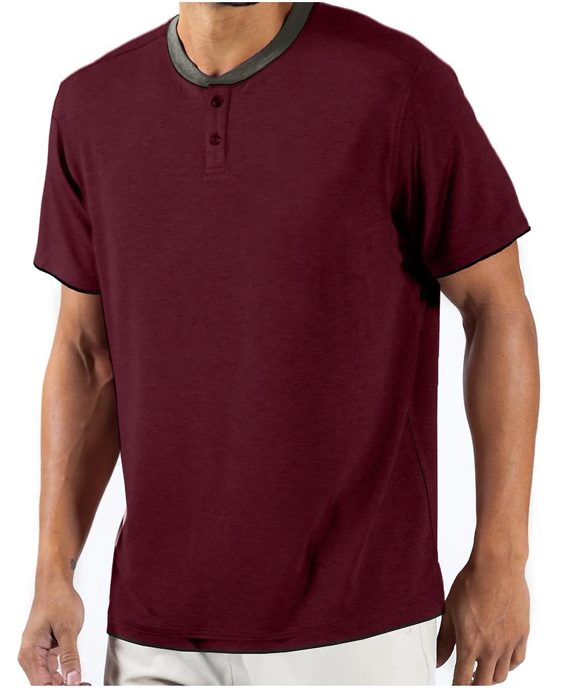 Mio Marino Men's Short Sleeve Henley T-Shirt
