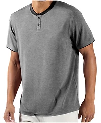 Mio Marino Men's Short Sleeve Henley T-Shirt