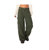 Edikted Women's Ember Mid Rise Cargo Pants
