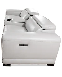 Closeout! Krofton 3-Pc. Beyond Leather Fabric Sofa with 2 Power Motion Recliners and 1 Console, Created for Macy's