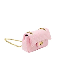 Tiny Treats Girls Pink Classic Quilted Sparkle Mini Handbag