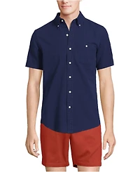 Lands' End Men's Short Sleeve Seersucker Shirt
