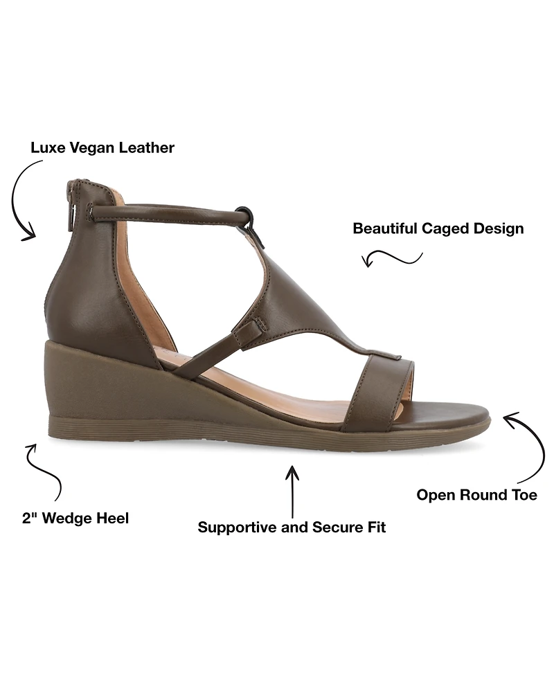 Journee Collection Women's Trayle Wedge Sandals