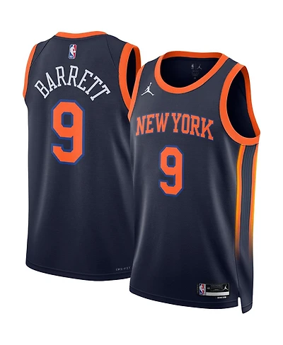 Men's Jordan Rj Barrett Navy New York Knicks Swingman Jersey - Statement Edition