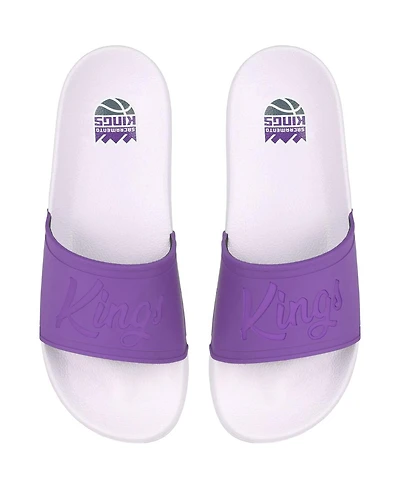 Women's Foco Sacramento Kings Script Wordmark Slide Sandals
