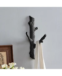 Danya B Cast Iron Tree Branch Double 2-Piece Wall Mount Coat Hooks Set