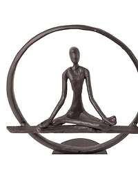 Danya B Yoga Meditation Circle Cast Iron Sculpture