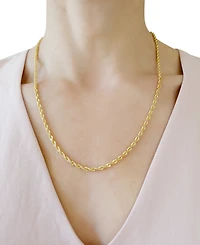 Sparkle Rope Link 22" Chain Necklace (3mm) in 14k Gold